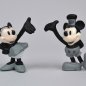 Mickey and Minnie Mouse figures from the 1928 cartoon "Steamboat Willy", Disney, c. 1980s-90s 