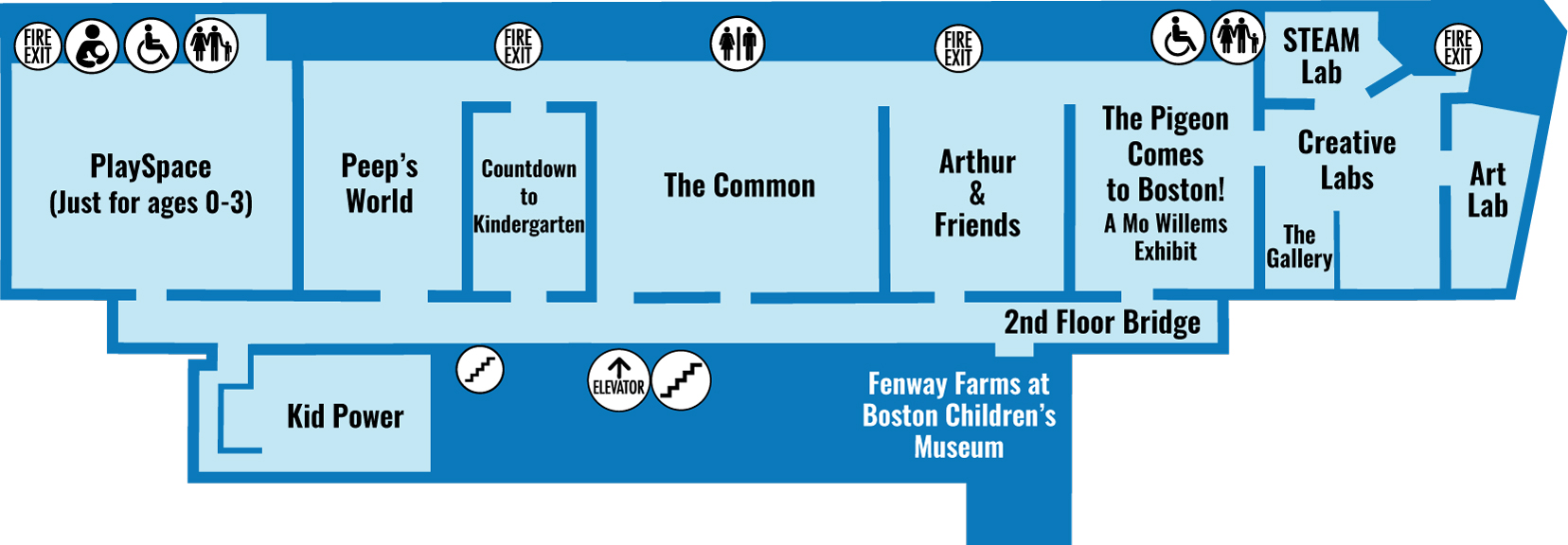 Boston Children's Museum 2nd Floor Map