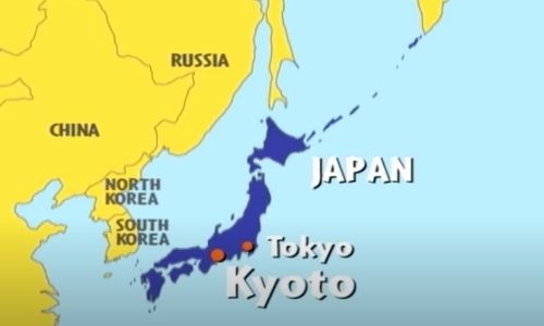 Many Homes in Kyoto, Japan